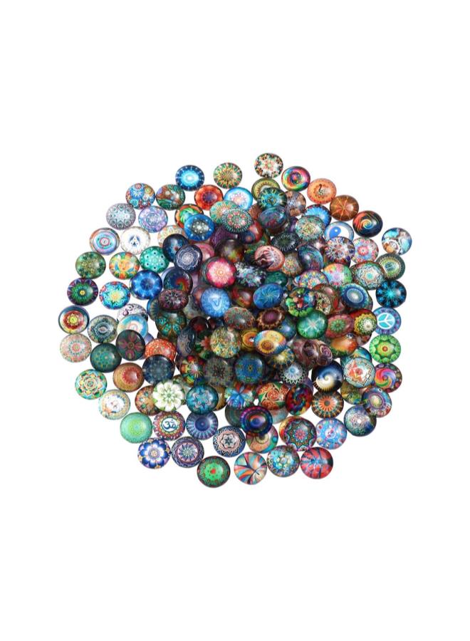 klarako Mixed Mosaic Tiles Round Glass Mosaic Craft Tiles for Crafts 200pcs 14mm - Image 1