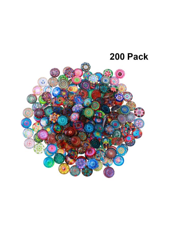 klarako Mixed Mosaic Tiles Round Glass Mosaic Craft Tiles for Crafts 200pcs 14mm - Image 4