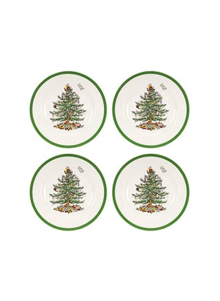 Spode Christmas Tree Salad Plate | Set of 4 Plates for Salad, Pasta, Appetizer, and Dessert | Made of Fine Earthenware | 8-Inch | Microwave and Dishwasher Safe - pzsku/Z35A0B9C6B8CCC44A60C0Z/45/_/1728458898/27a7444b-3fdc-4088-8842-866772bedee1