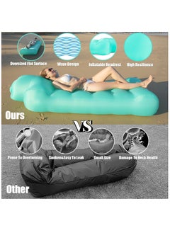 SYOSI Portable Inflatable Couch, Waterproof Inflatable Lounger Air Sofa Bed, 700LBS Weight Capacity Blow Up Couch, Inflatable Beach Chair Bed, Air Couch for Beach/Garden/Camping/Music Festival  - Image 5