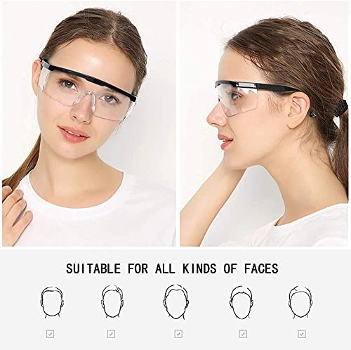 mozeeda Safety Glasses, Anti-fog Eye Protective Glasses Scratch Resistant Clear Wraparound Lenses Safety Goggles and No-Slip Grips, Adjustable Temples Lab Goggles - Image 5