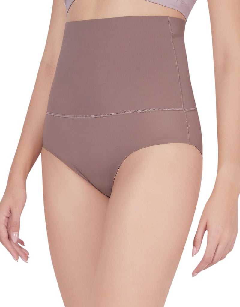 PLUMBURY Seamless High Waist Tummy Tucker| Body Shaper| Slimming Panties for Women Panties Slimming, Brown, Size M - Image 5