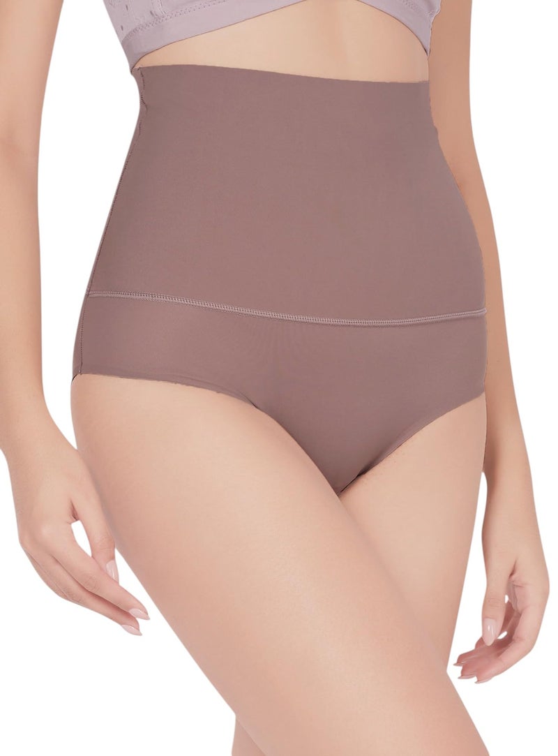 PLUMBURY Seamless High Waist Tummy Tucker| Body Shaper| Slimming Panties for Women Panties Slimming, Brown, Size M - Image 2