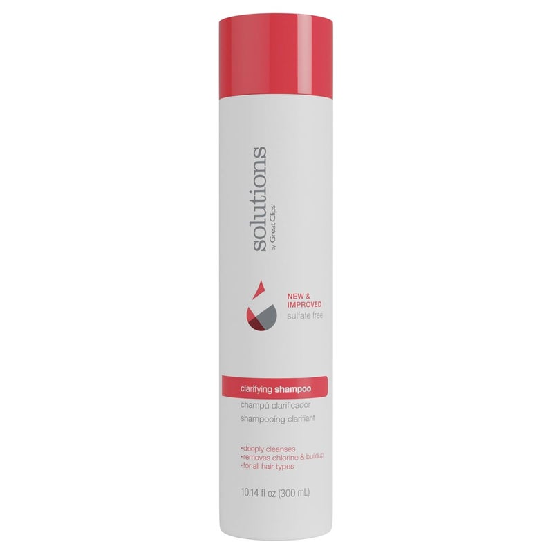 GREAT CLIPS Solutions Clarifying Shampoo 10 fl oz Removes Buildup For All Hair Types Great for Swimmers