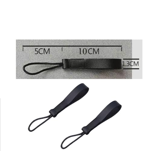 DraCra 2 Pack Fob Lanyard Car Keychain Cowhide Leather Non-metallic Key Strap String Handmade Pendant Chain Loop Ring for Car Keys Bag Case Cover Holder - Image 2