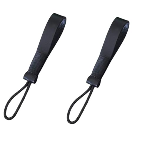 DraCra 2 Pack Fob Lanyard Car Keychain Cowhide Leather Non-metallic Key Strap String Handmade Pendant Chain Loop Ring for Car Keys Bag Case Cover Holder - Image 3