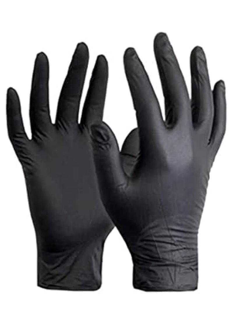 100-Piece Vinyl Gloves Powder Free Black Large size - Image 1
