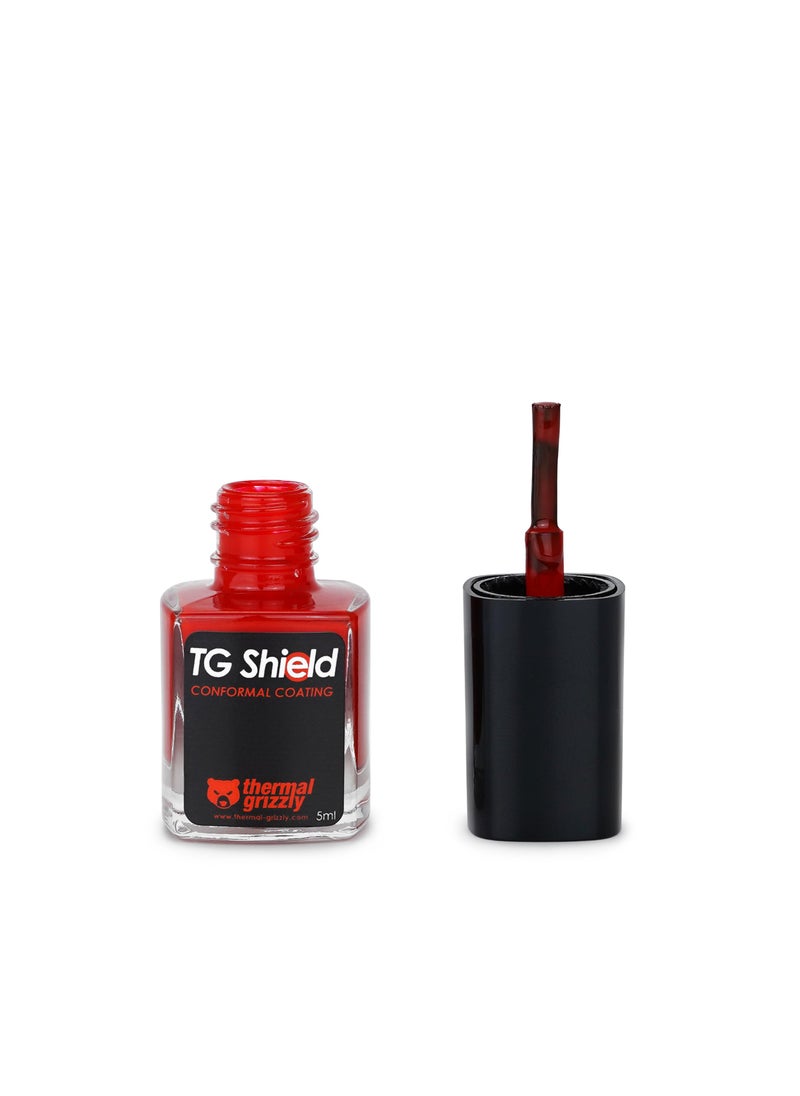 Thermal Grizzly Thermal Grizzly - TG Shield (5ml red) - Protects Components From Liquid Thermal Paste and Short Circuits - High Temperature Conformal Coating CPU/GPU/PS4/PS5/Xbox  - Image 3