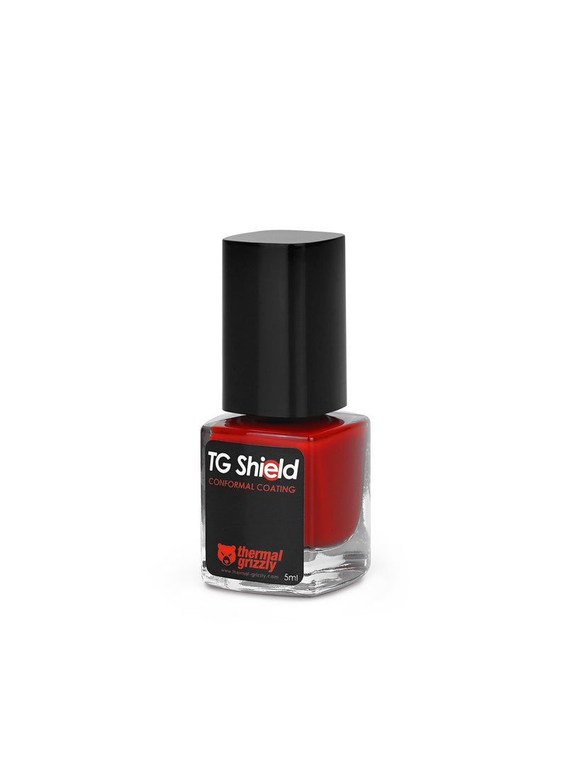 Thermal Grizzly Thermal Grizzly - TG Shield (5ml red) - Protects Components From Liquid Thermal Paste and Short Circuits - High Temperature Conformal Coating CPU/GPU/PS4/PS5/Xbox  - Image 1