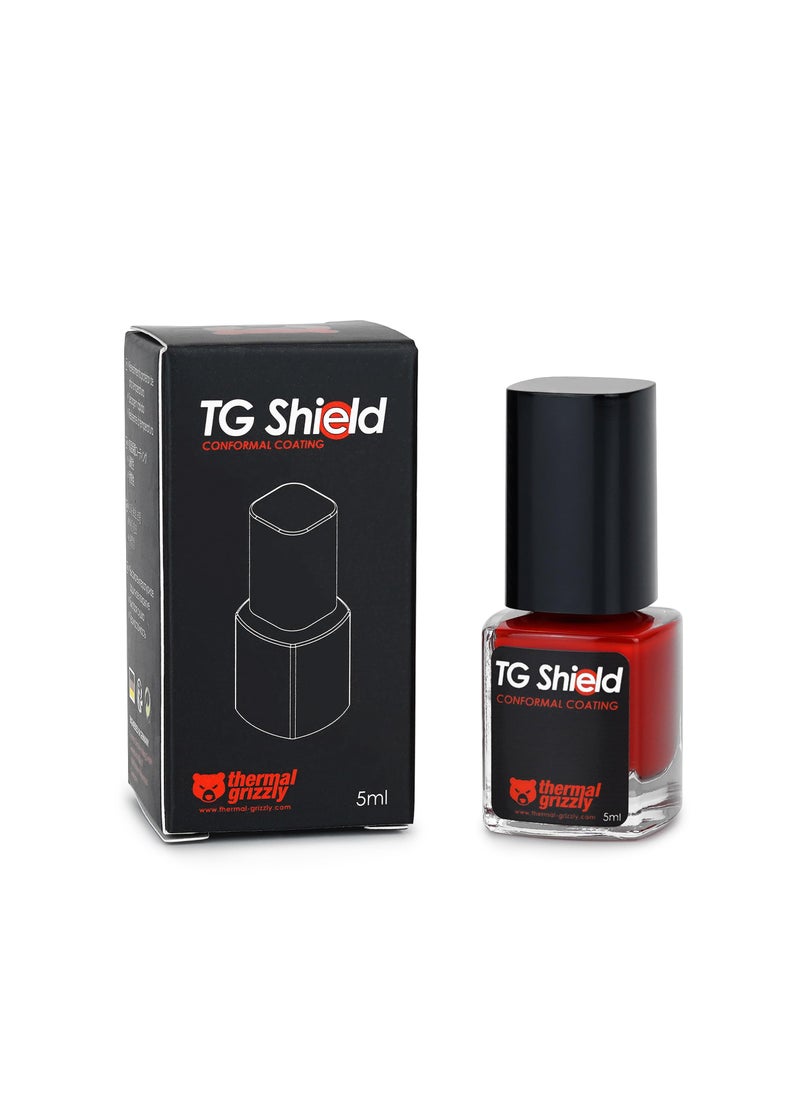 Thermal Grizzly Thermal Grizzly - TG Shield (5ml red) - Protects Components From Liquid Thermal Paste and Short Circuits - High Temperature Conformal Coating CPU/GPU/PS4/PS5/Xbox  - Image 5