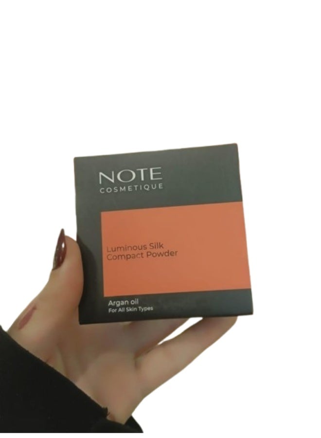 NOTE Cosmetics Note Cosmetique Luminous Silk Compact Powder Argan Oil For all skin types