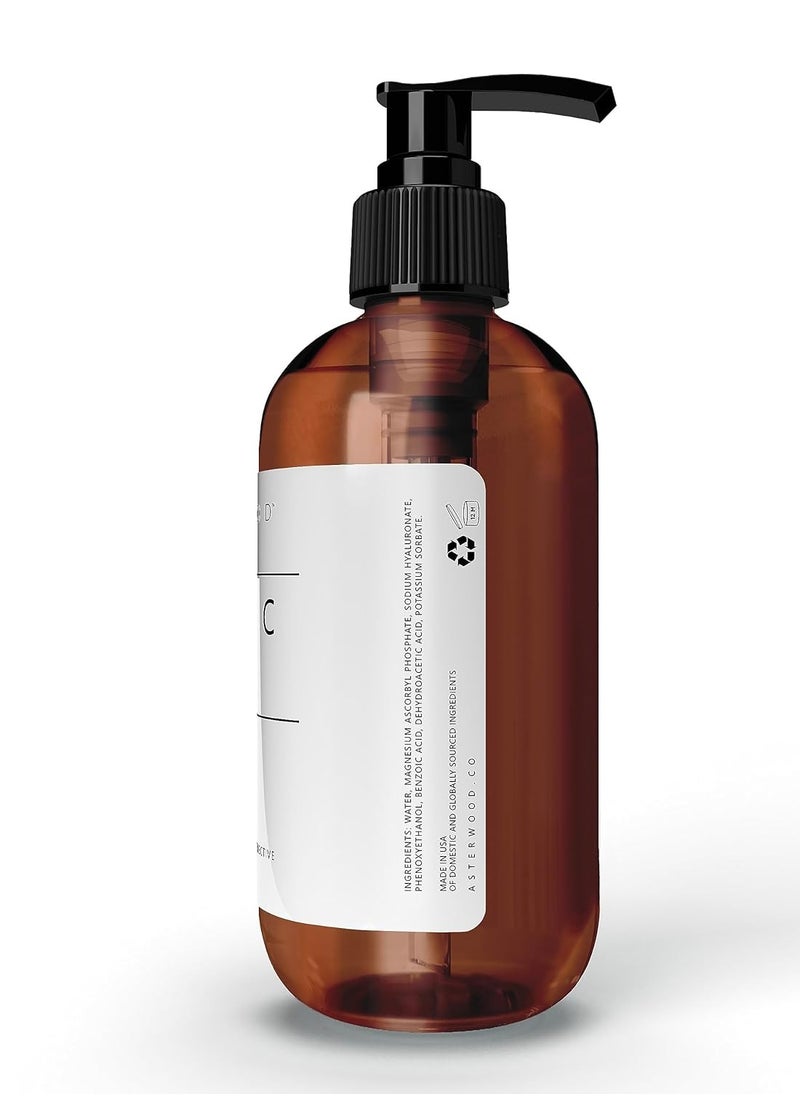 Asterwood Naturals - Asterwood Naturals Face Serum Vitamin C with Hyaluronic Acid, Anti Aging, Anti Wrinkle, Vitamin C Serum for Face Dark Spots, Eye Serum, Facial Skin Care Products, Classic Formula Pump Bottle (8 oz) - Image 1