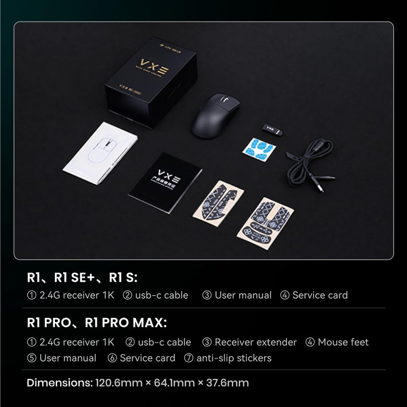 فأرة الألعاب اللاسلكية ATK VXE Dragonfly R1 SE+ – بيضاء - Image 2