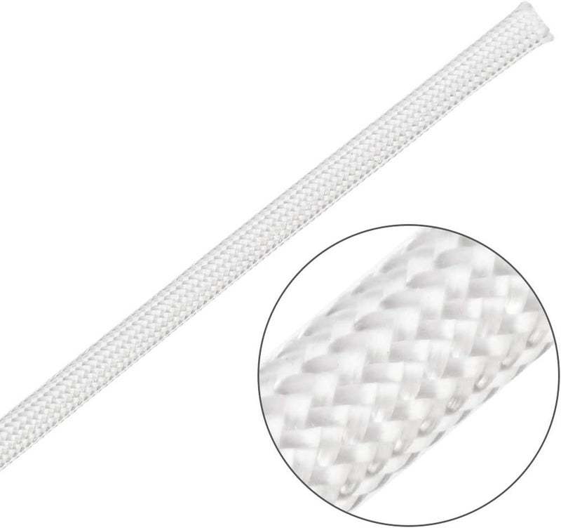 يو إكس سيل واقي كابلات العزل، غلاف من الألياف الزجاجية عالي الحرارة 33 قدمًا - 3 مم، أبيض - Image 4