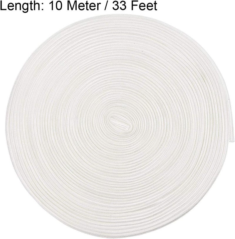 يو إكس سيل واقي كابلات العزل، غلاف من الألياف الزجاجية عالي الحرارة 33 قدمًا - 3 مم، أبيض - Image 2