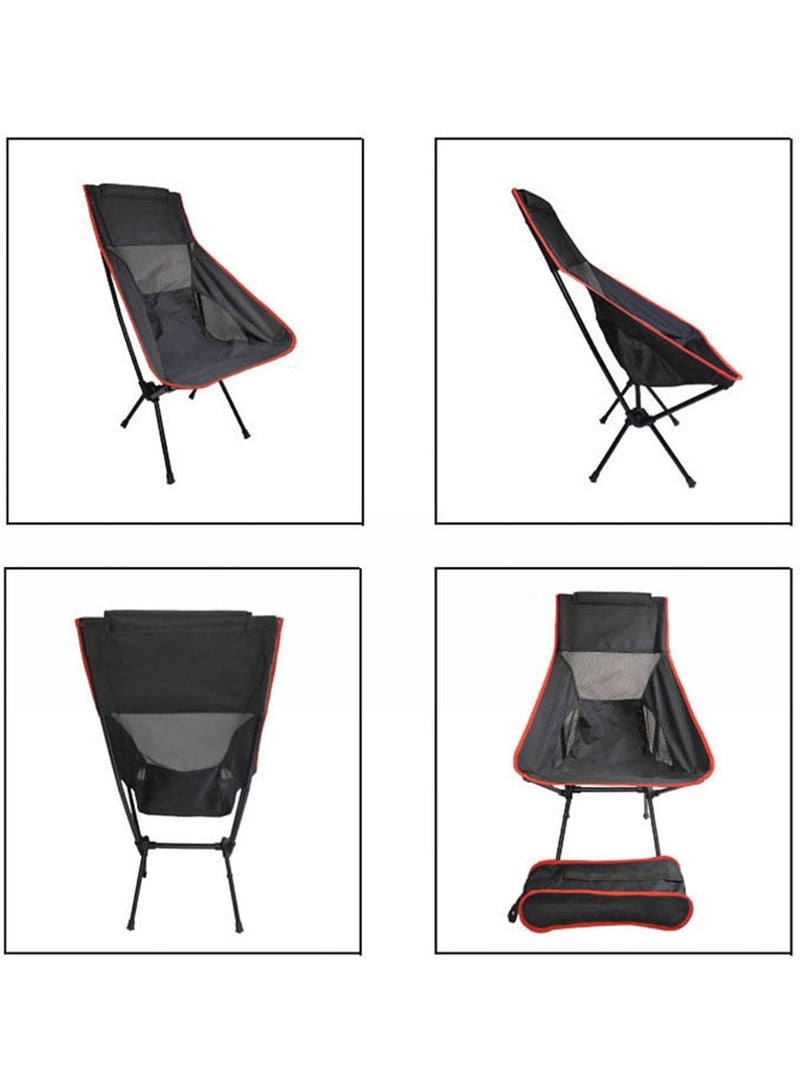 بلو فاير كرسي camping قابل للطي خفيف الوزن - كرسي شاطي صلب ذو ظهر عالي مريح مع شبكة تنفس وحقيبة حمل | مثالي للسفر، الصيد، النزهات، الشواء والتخييم | يحمل حتى 127 كجم - Image 2