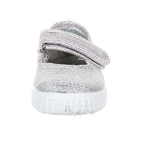 Cienta girls Mary Jane Shoe, Silver, 19 M EU / 3.5 M US Toddler - Image 2