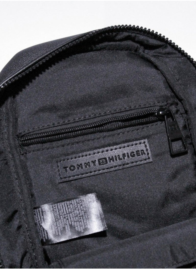 Tommy Hilfiger Plus Tommy Hilfiger Black Sling Bag with Logo and Stripe Detail  - Image 4