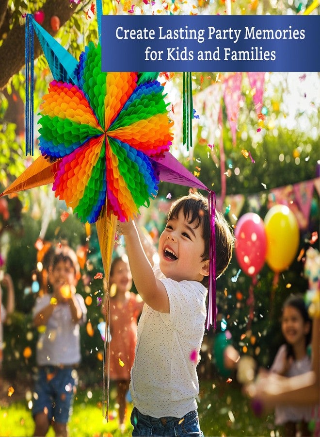 FIESTA WRAPS Mexican Piñata (Medium 26 in) - Rainbow Pinata - Authentic Handmade Foldable Large Pinata for Birthday Party - Piñatas para Cumpleaños - Fiesta Piniata - Cinco de Mayo Pinatas - Image 5