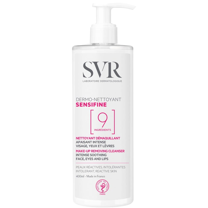 SVR Sensifine Soothing Cleanser & Makeup Remover for Face, Eyes and Lips - Gentle Melting Gel Cream that Leaves the Skin Clean, Soft & Comfortable. Specifically Designed for Sensitive Skin, 13.5 fl.oz - Image 1