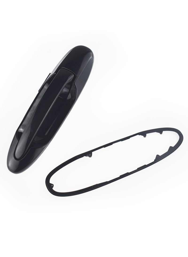 Machter Rear Left Outer Door Handle Compatible With Toyota Landcruiser 100 Series Black 1998-2007  - Image 1