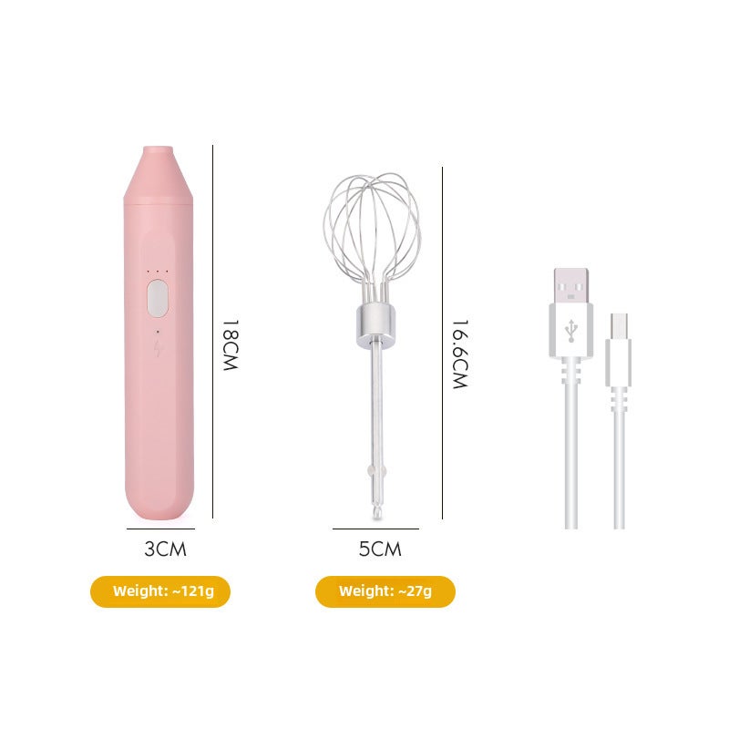 Powerful Electric Egg Beater Mixer for BakingRound Head pink Round Head pink