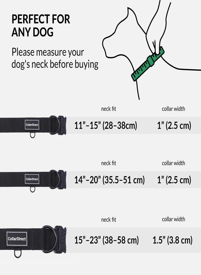 CollarDirect Heavy Duty Dog Collar for Large or Medium Dogs, Adjustable Strong Dog Collar for Active Dogs, Double-Layered Nylon (Black, 14-20) - Image 5