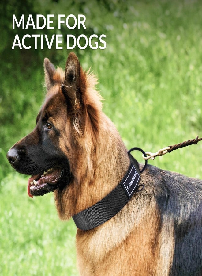 CollarDirect Heavy Duty Dog Collar for Large or Medium Dogs, Adjustable Strong Dog Collar for Active Dogs, Double-Layered Nylon (Black, 14-20) - Image 2