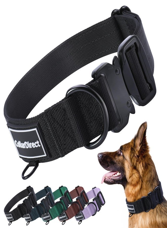 CollarDirect Heavy Duty Dog Collar for Large or Medium Dogs, Adjustable Strong Dog Collar for Active Dogs, Double-Layered Nylon (Black, 14-20) - Image 1