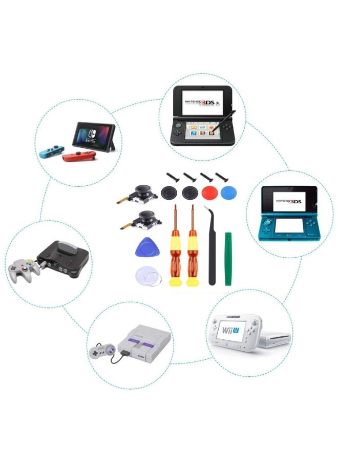 general Joy-Con 3D Joystick Repair ScrewDriver Set Game Controller Disassembly Tool Suitable For NintenDo Swi 12 Pieces Set-Color:12 In 1 - Image 4