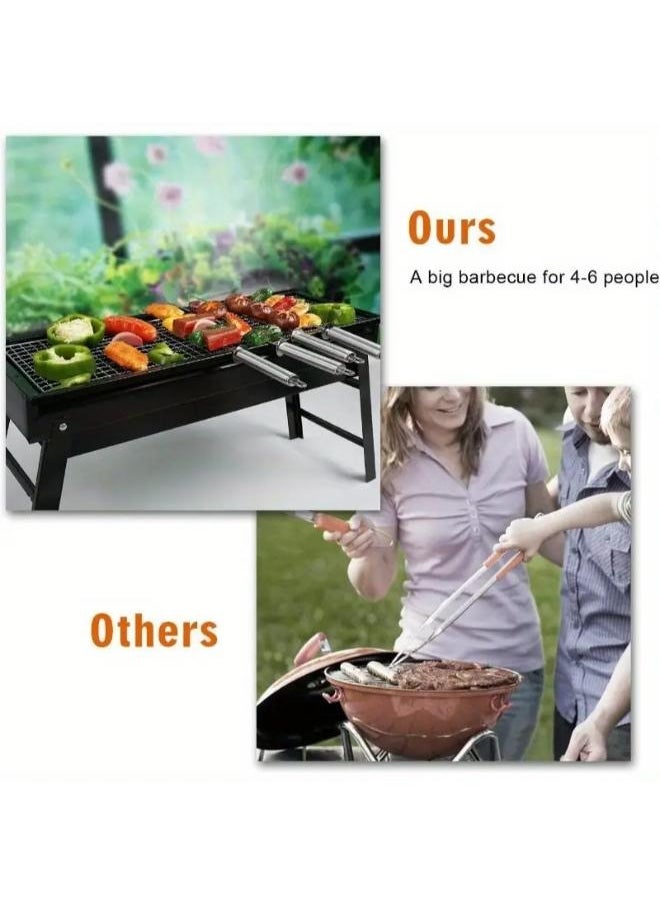 Portable Barbecue Grill Multifunction Smokeless Folding Charcoal Grill for Camping Hiking Picnics Traveling for Indoor and Outdoor