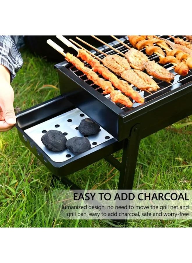 Portable Barbecue Grill Multifunction Smokeless Folding Charcoal Grill for Camping Hiking Picnics Traveling for Indoor and Outdoor