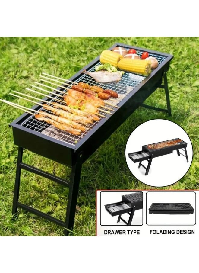 Portable Barbecue Grill Multifunction Smokeless Folding Charcoal Grill for Camping Hiking Picnics Traveling for Indoor and Outdoor