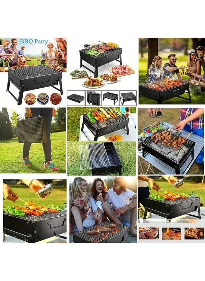 Portable Barbecue Grill Multifunction Smokeless Folding Charcoal Grill for Camping Hiking Picnics Traveling for Indoor and Outdoor