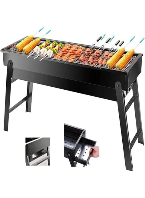 Portable Barbecue Grill Multifunction Smokeless Folding Charcoal Grill for Camping Hiking Picnics Traveling for Indoor and Outdoor
