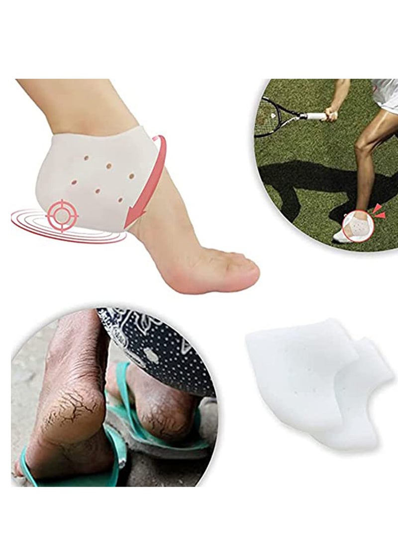 SYOSI Heel Protectors, Plantar Fasciitis Inserts, Heel Pads Cushion (3 Pairs) Great for Heel Pain, Heal Dry Cracked Heels, Achilles Tendinitis, for Men & Women (Gel Heel Cups) - Image 5