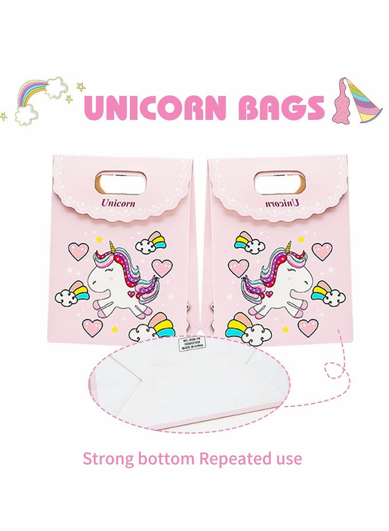 Excefore Paper Gift Bags, Themed Birthday Party Paper Gift Bags, Unicorn Children Gift Paper Bags, Childrens Gift Bags, Baby Shower Party Decorations, Candy Bag (10PCS) - Image 4