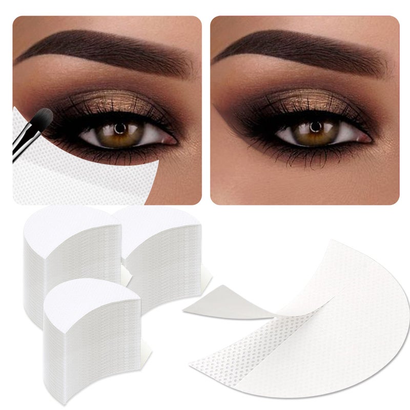 TailaiMei 300 Pcs Eyeshadow Shields, Eyeshadow Stencil for Prevent Makeup Residue, Lint Free Gel Pad for Eyeliner, Eyelash Extensions and Lip Makeup - Image 1