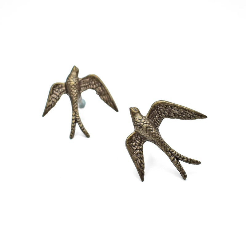 BROOK AND BIRCH Antique Brass Bird Drawer Knob Metal Animal Cabinet Dresser Knob Pull Nursery Cupboard Wardrobe Knobs Handles Set of 4 - Image 2