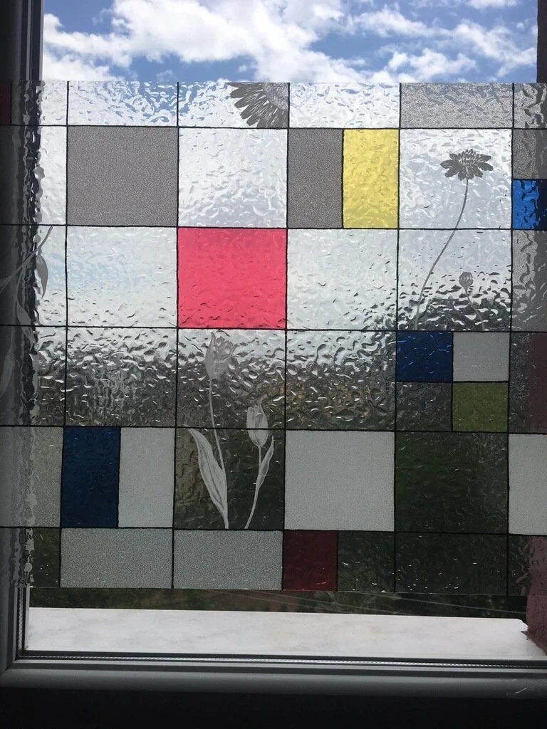 ستايل Japanese Technology 3D x Stained Glass Self Patterned Static Glass Foil 46 cm x 1 Mt.