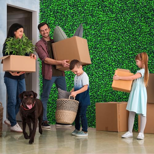 Grooy 24PCS Boxwood Panels, 10"x10" Grass Wall, Grass Backdrop Privacy Screen, Sun Protected Fake Green Wall Decor Outdoor Indoor Garden Backyard Party Décor - Image 3