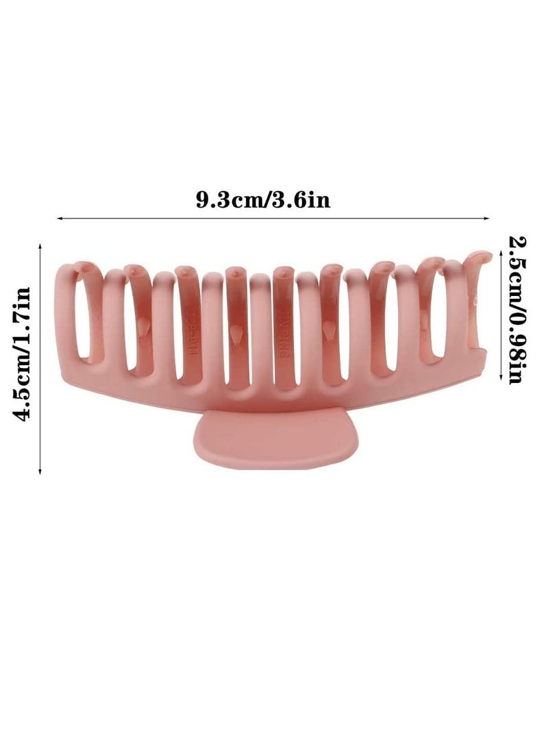 Premify - 6 Pcs Colorful Hair Claw Clips With 6 Hair Ties Strong Hold Hair Jaw Clamp, Non-Slip Classic Hair Clips for Women Girls Thick Thin Fine Hair - Image 1