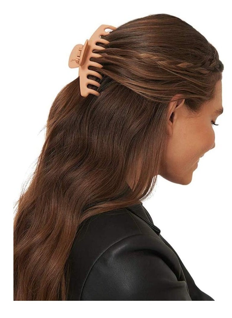 Premify - 6 Pcs Colorful Hair Claw Clips With 6 Hair Ties Strong Hold Hair Jaw Clamp, Non-Slip Classic Hair Clips for Women Girls Thick Thin Fine Hair - Image 1