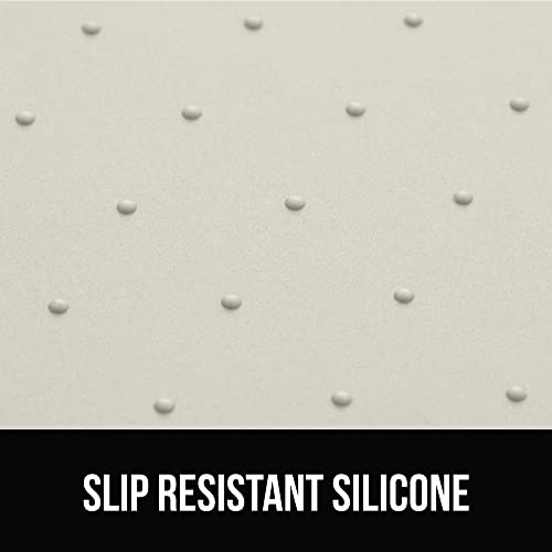 GORILLA GRIP 100% Waterproof Raised Edge BPA Free Silicone Pet Feeding Mat, Dog Cat Food Mats Contain Spills Protects Floors, Placemats for Cats and Dogs Water Bowl, Pets Accessories 16x10, Cream - Image 4