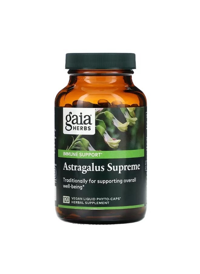 Gaia Herbs Astragalus Supreme 120 Vegan Liquid Phyto Caps  - Image 1