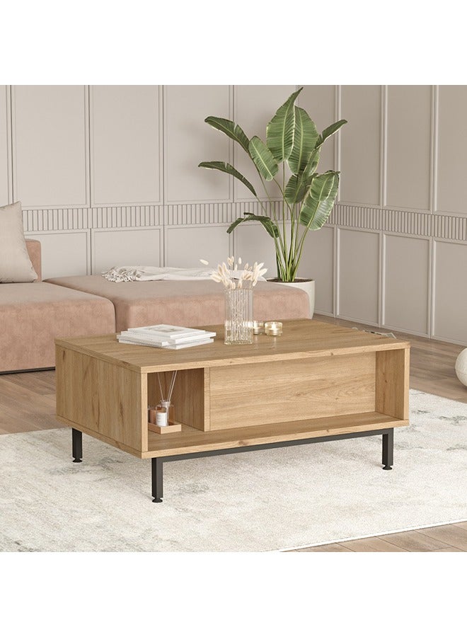 Home Canvas Ocean Coffee Table Oak - Image 2