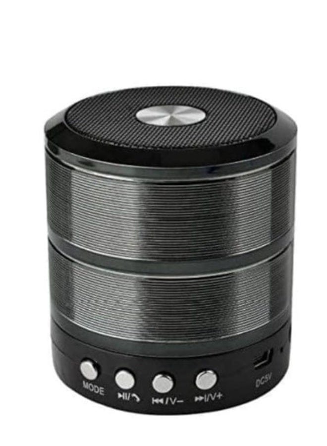 مكبر صوت بلوتوث صغير WS-887 مع راديو اف ام، فتحة بطاقة الذاكرة، فتحة ذاكرة يو اس بي، وضع ادخال AUX - Image 1