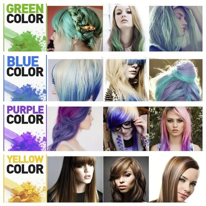 Boolavard HAIRCHALKINÂ® 36 Non-Toxic Temporary Hair Pastel Chalk Beauty Kit - Image 4