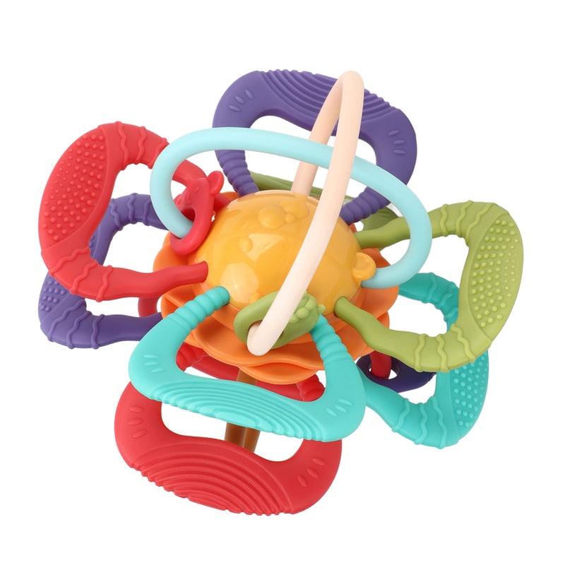 Manhattan Ball Plastic Cement Baby Teether Teethers Light Weight Baby Sensory Toys Ball for Children Infant - Image 2