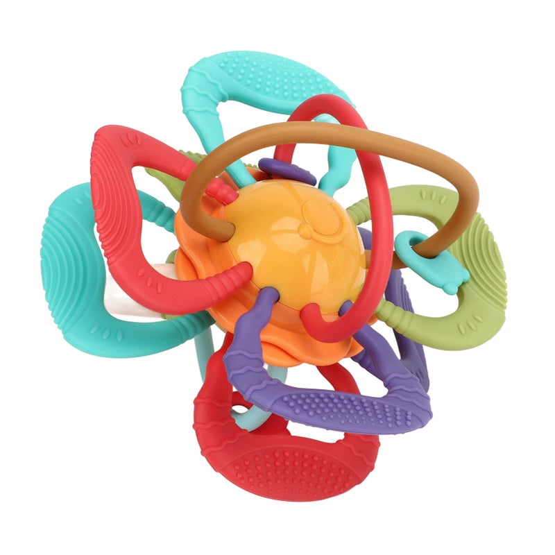 Manhattan Ball Plastic Cement Baby Teether Teethers Light Weight Baby Sensory Toys Ball for Children Infant - Image 3